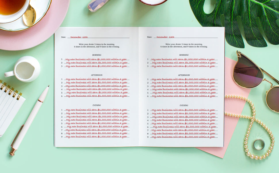 369 Manifestation Journal - Spiral Bound - Unlock the potential of abundance and prosperity with the Law of Attraction and the 369 Method