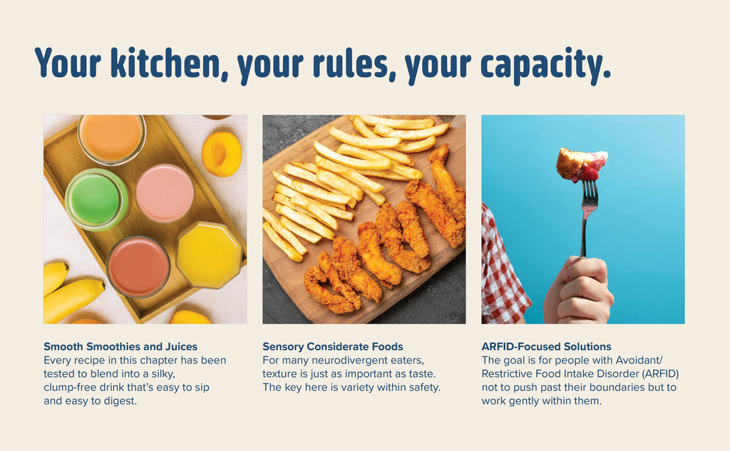 The Neurodivergent Cookbook: Easy Sensory-Friendly Meals Designed for Picky Eaters, ARFID, OCD, ADHD, and Autistic Children and Adults